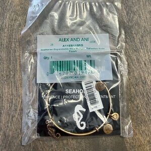 New Alex and Ani Gold Seahorse Charm Bracelet
